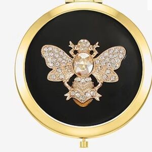 Monet Gold Bee Compact Mirror NWT